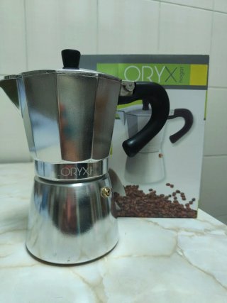 Cafetera Italiana Aluminio Oryx 6 Tazas Inducción