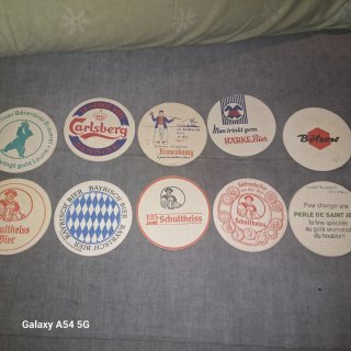 Confezione da 10 sottobicchieri da birra vintage