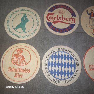 Confezione da 10 sottobicchieri da birra vintage
