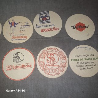Confezione da 10 sottobicchieri da birra vintage