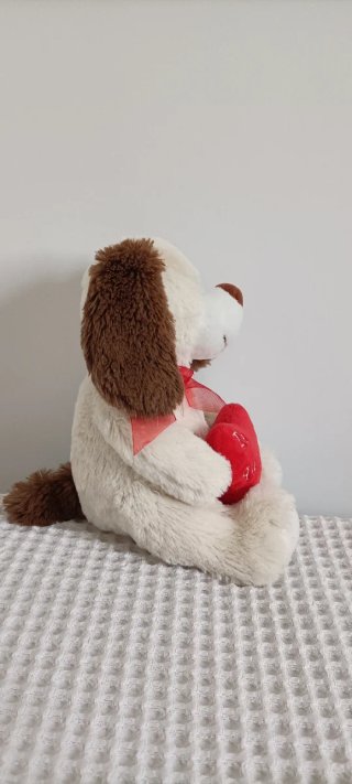 Peluche perro corazón Te quiero