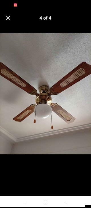 Ventilador de Techo Madera y Latón