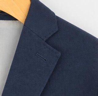 Americana Zara Man Basic azul marino oscuro