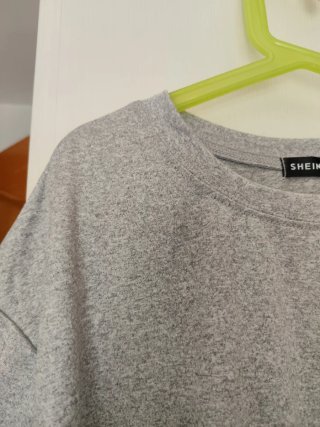 Camiseta corta gris texto parte trasera Talla M/38