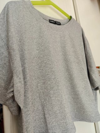 Camiseta corta gris texto parte trasera Talla M/38