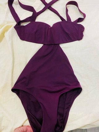 Bañador mujer talla S morado
