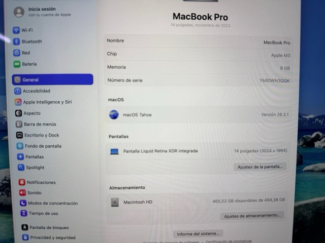 MacBook Pro M3 Gris Espacial