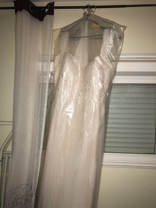 Vestido de Novia Blanco con Velos