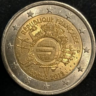 2 Euros Conmemorativa Francia 2002-2012