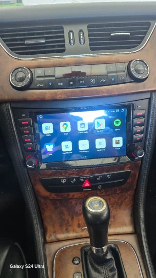 Rádio Mercedes W211/CLS Android 14 + GPS + Carplay