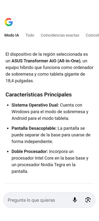 ASUS Transformer AiO PC y Tablet
