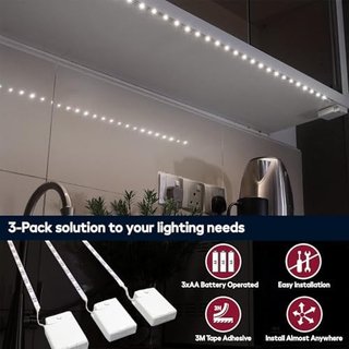 Luces LED a Pilas para Armarios y Estanterías 3u