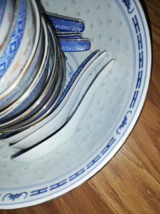 Conjunto loiça chinesa dragão