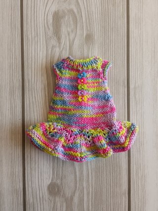 Vestido arcoíris con volante y brillos - Blythe