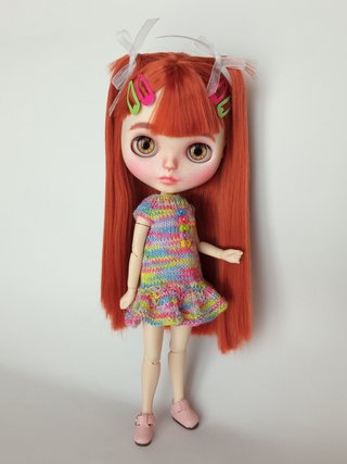 Vestido arcoíris con volante y brillos - Blythe
