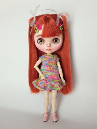 Vestido arcoíris con volante y brillos - Blythe