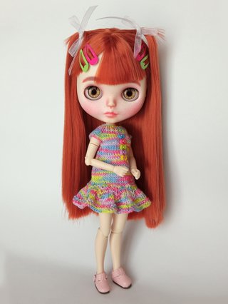 Vestido arcoíris con volante y brillos - Blythe