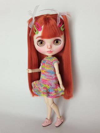 Vestido arcoíris con volante y brillos - Blythe