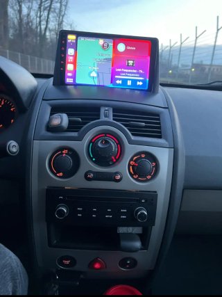 Rádio Renault Megane 2 Android 14 + GPS + Carplay.