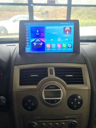 Rádio Renault Megane 2 Android 14 + GPS + Carplay.
