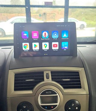 Rádio Renault Megane 2 Android 14 + GPS + Carplay.