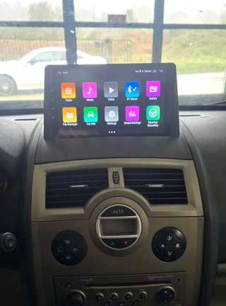 Rádio Renault Megane 2 Android 14 + GPS + Carplay.