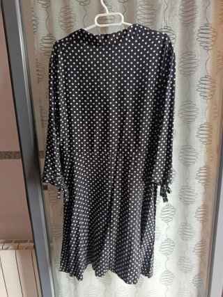 Vestido lunares negro talla 42