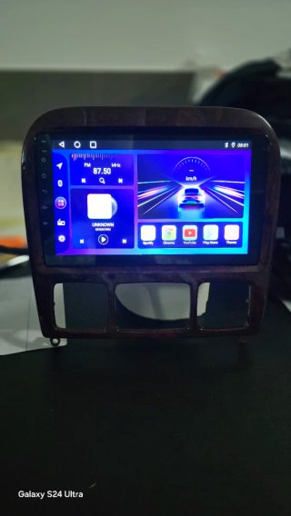 Rádio Mercedes W220 Android 14 + GPS + Carplay