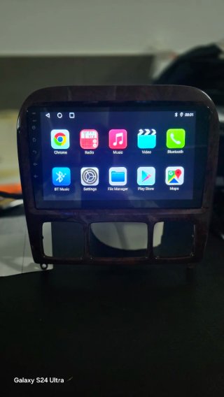 Rádio Mercedes W220 Android 14 + GPS + Carplay