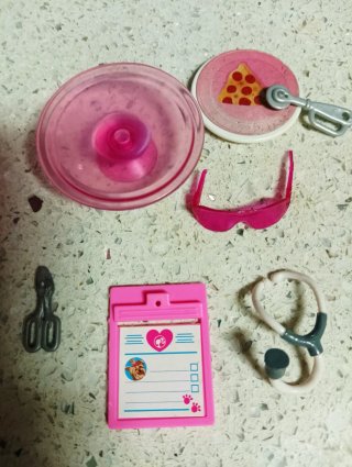 Lote Accesorios Barbie Rosa