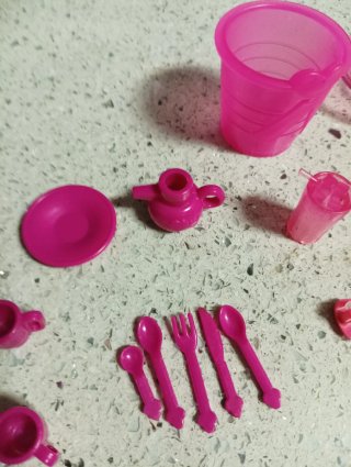 Lote Accesorios Barbie Rosa