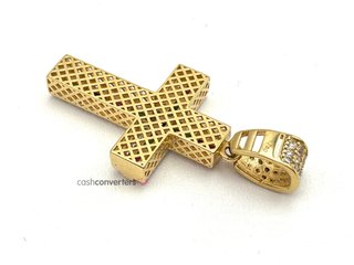 crucifijo oro 18k con circonita