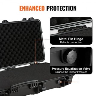 Funda para Rifle, Funda Dura para Rifle con 3 Capas de Espumas Totalmente Protectores, Funda Dura con Cerradura de 109 cm con Ruedas, Impermeable IP67 y a Prueba de Aplastamiento, para Dos Rifles ...