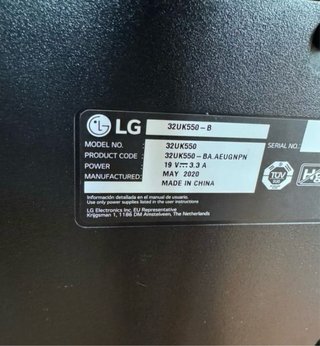 Monitor LG 32UK550-B Negro