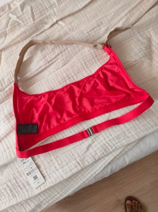 Bañador bikini Parfois rojo y beige