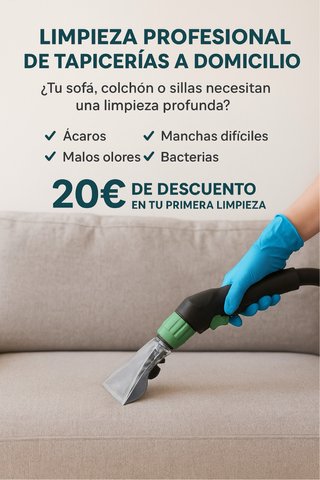 LIMPIEZA PROFESIONAL DE TAPICERÍAS A DOMICILIO