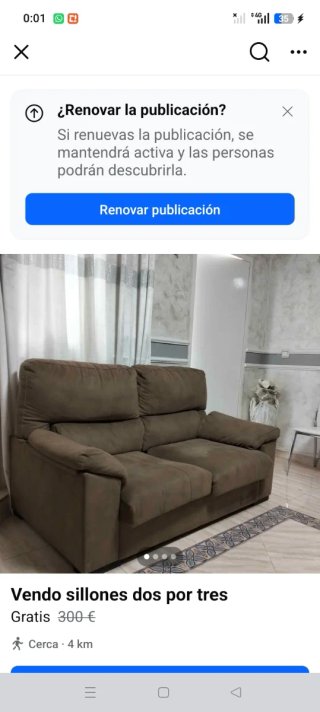 Sillones 2+3 usados