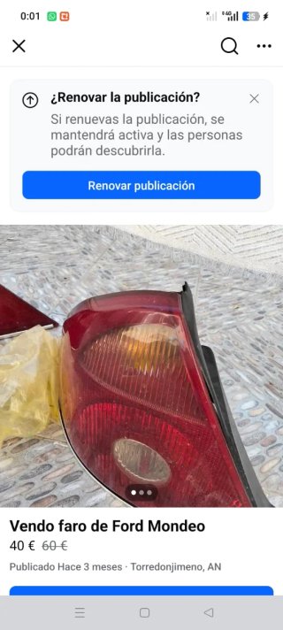 Faro Ford Mondeo sin estrenar