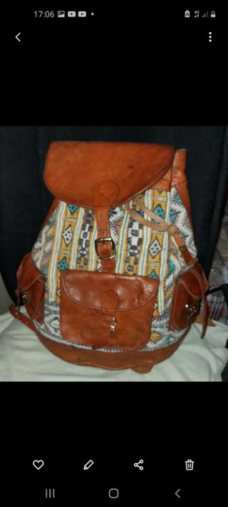 Mochila Marrón y Multicolor, Etnica