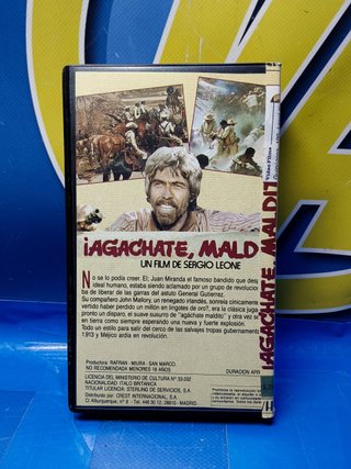Película, VHS, agáchate maldito - sergio leone