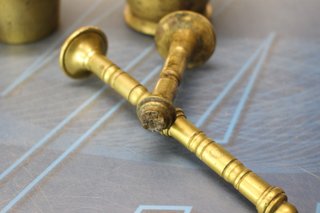 2 Mortai in bronzo con i loro martelli