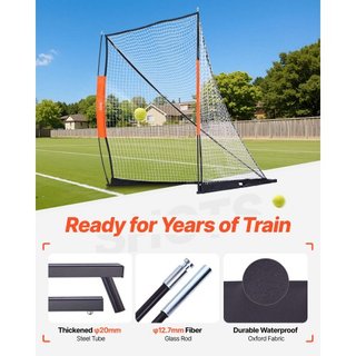 Meta de Lacrosse, Red de Lacrosse de 6' x 6', Meta de Lacrosse Portátil con Bolsa de Transporte, Equipo de Entrenamiento de Lacrosse de Fibra de Vidrio para el Patio, Meta Universitaria de Fácil M...