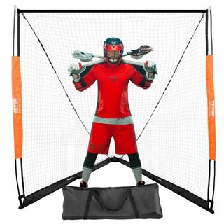 Meta de Lacrosse, Red de Lacrosse de 6' x 6', Meta de Lacrosse Portátil con Bolsa de Transporte, Equipo de Entrenamiento de Lacrosse de Fibra de Vidrio para el Patio, Meta Universitaria de Fácil M...