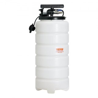 Extractor de Fluidos, 4 Galones (15 Litros), Cambiador de Aceite Neumático/Manual, Extractor de Fluidos por Vacío con Varilla de Medición y Manguera de Succión, Bomba de Cambio de Aceite para Evac...