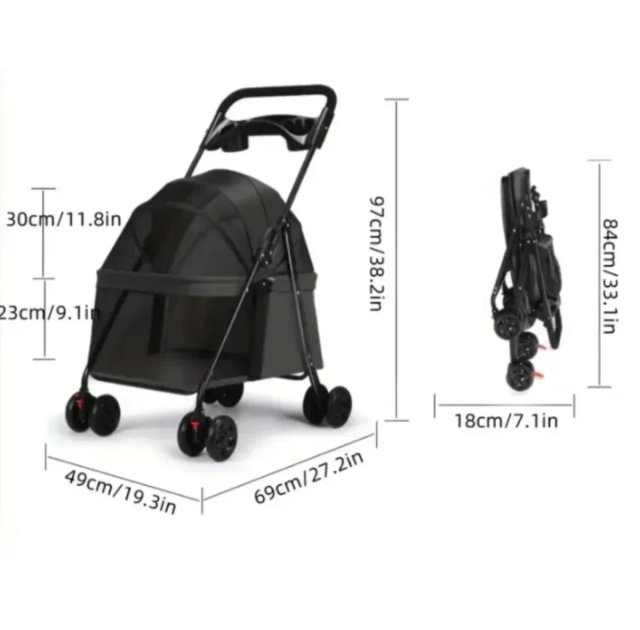Carrito plegable azul