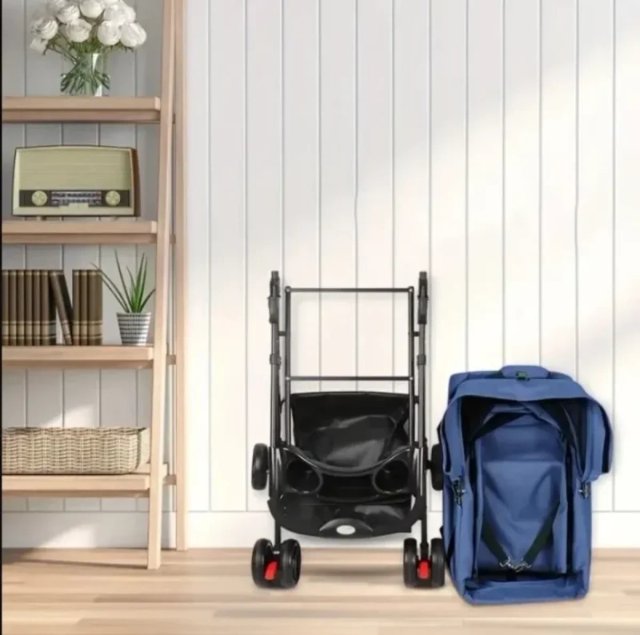 Carrito plegable azul