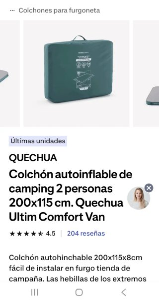 Tienda de campaña 4 personas  y dos colchones.