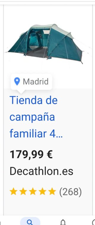 Tienda de campaña 4 personas  y dos colchones.