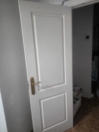 Puerta blanca con manilla dorada///5 puertas