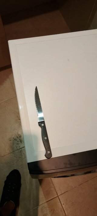 Lavadora Blanca con Puerta Negra